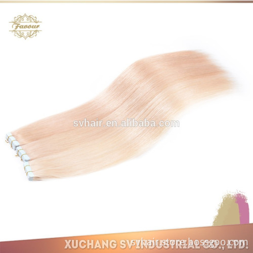 2015 new arrival PU skin weft human hair extension wholesale tape remy hair extensions white hair extensions